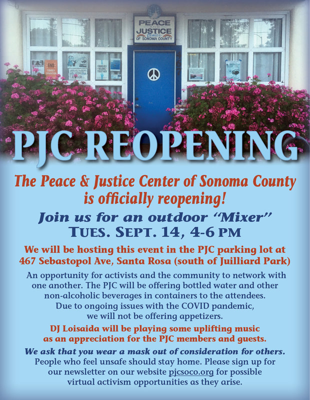 Peace & Justice Center Reopening 9/14/21