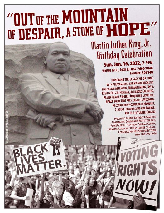 Martin Luther King jr Birthday Celebration - Sonoma County 