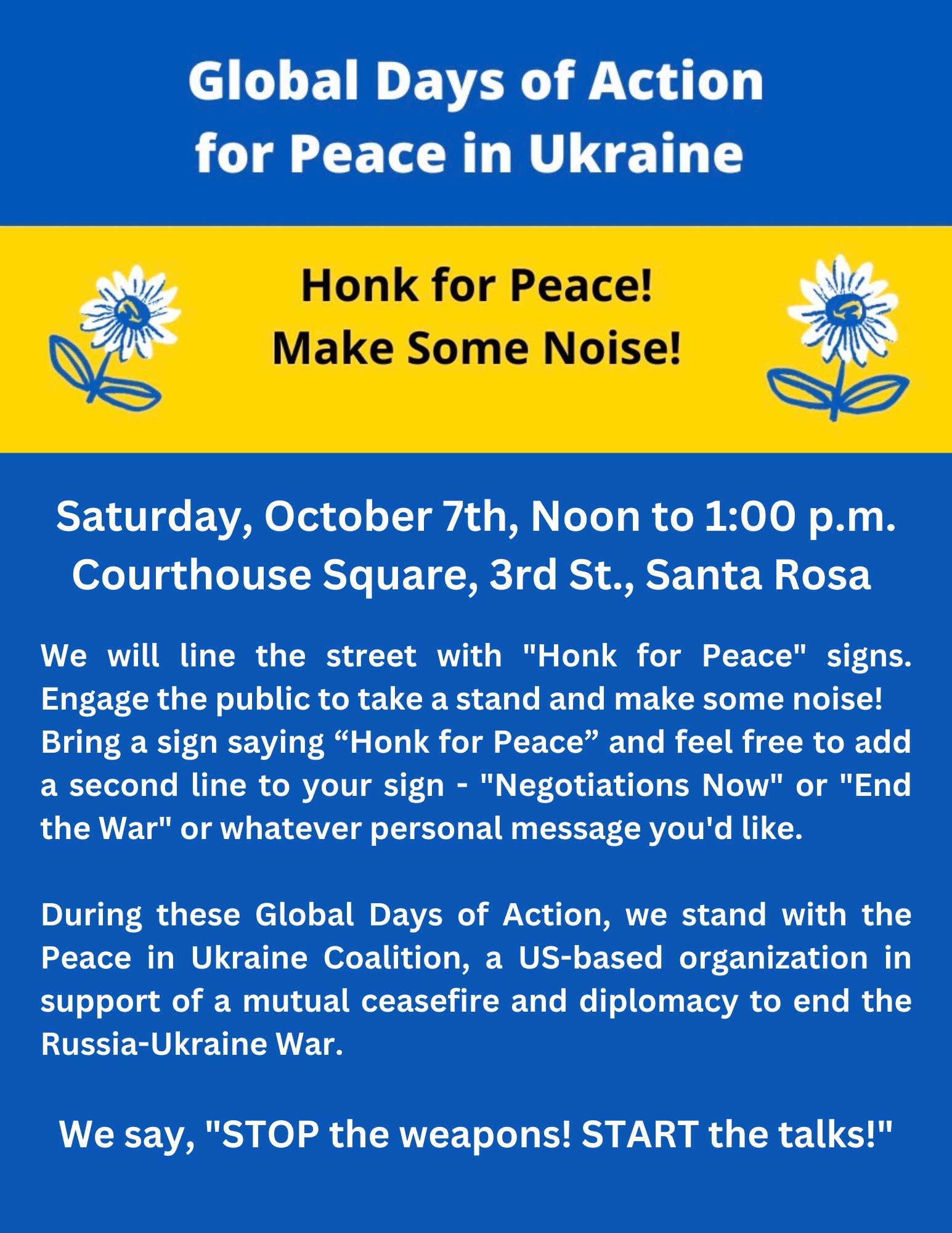 Global Days of Action for Peace in Ukraine, 10-7-2023