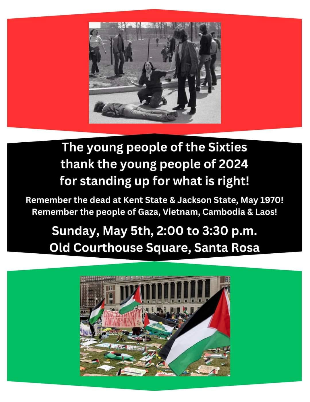 Young People of the Sixties Thanks rally