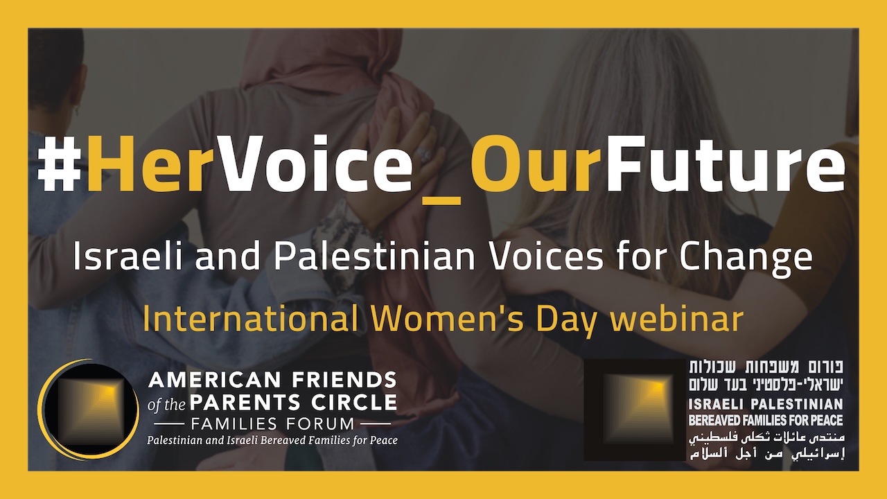 International Women's Day webinar_American Friends of the Parents Circle
