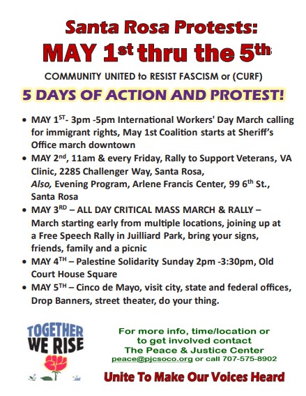 CURF 5 Days of Action and Protest - Sonoma County