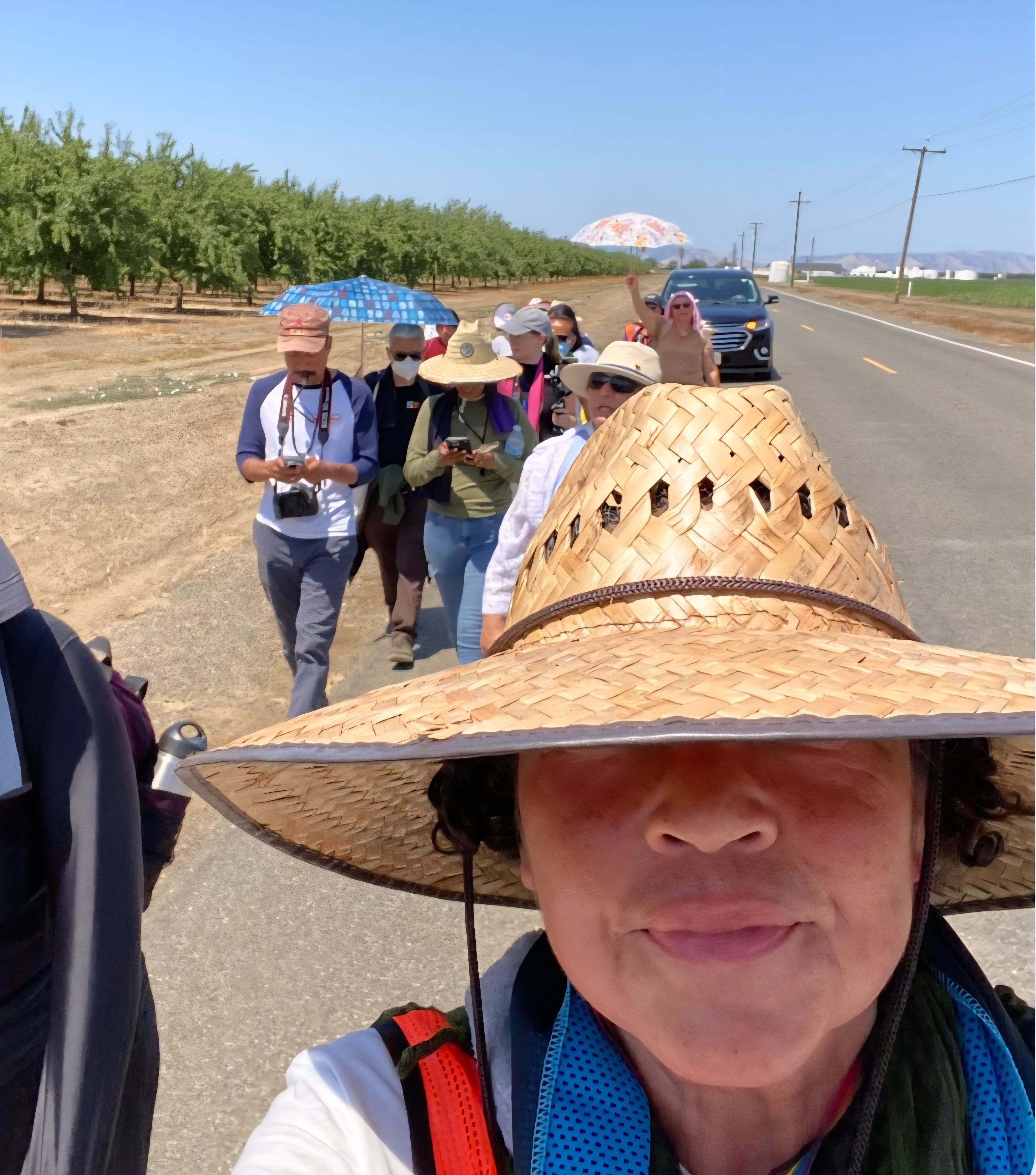 Katrina Phillips selfie of her on the Immigration March