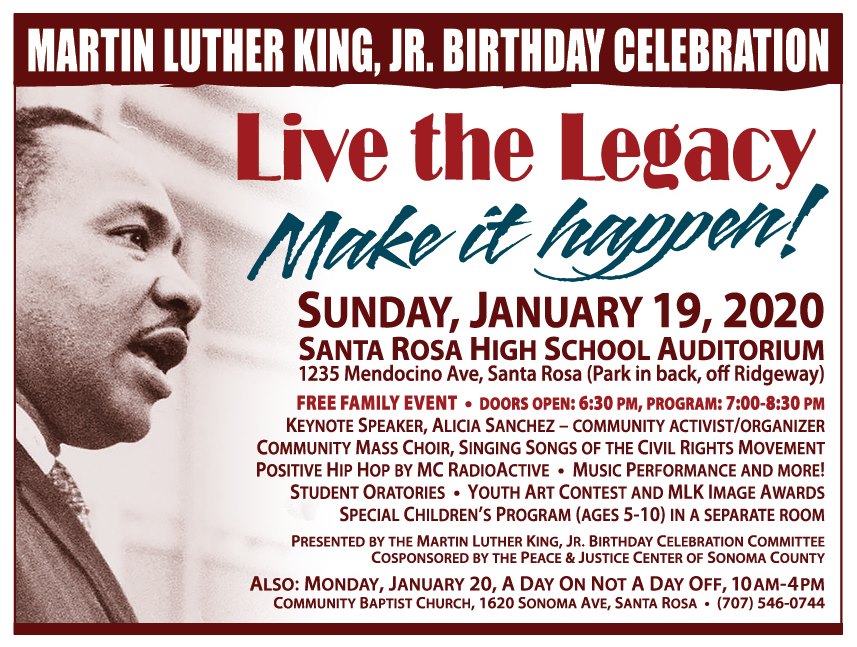 Martin Luther King, jr Celebration in Santa Rosa 2020