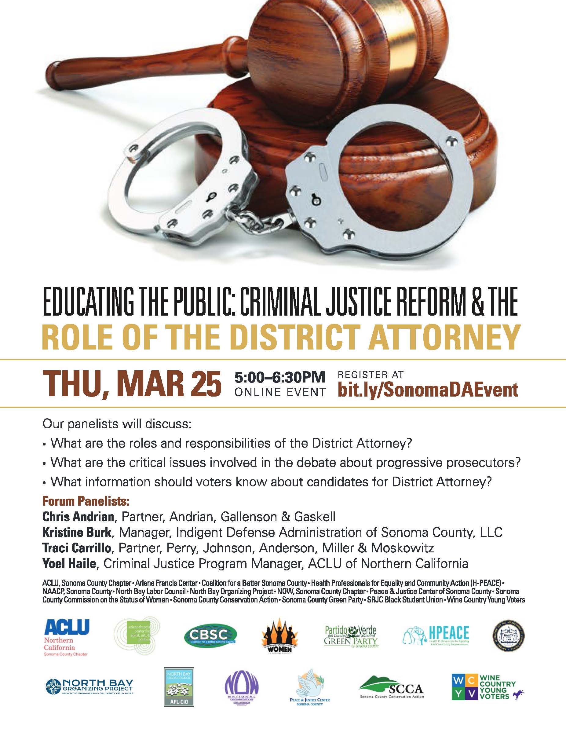 Criimnal Justice Reform and the Role of the District Attorney
