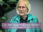 Col.(Ret.) Ann Wright on Women's Spaces Show filmed 8/14/2010
