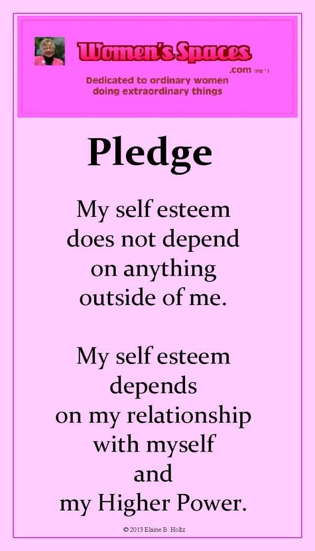 Women's Spaces Pledge by Elaine B. Holtz