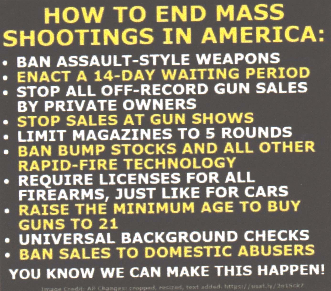 How to End Mass Shootings in USA