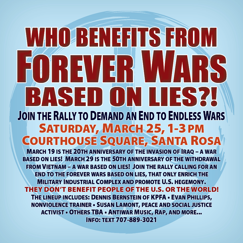 Endless Wars Rally 3/25/2023 1-3 PM