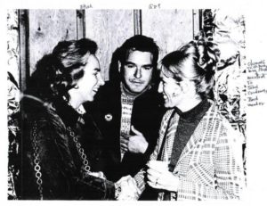 Ehel Kennedy meets with Guido del Prado of BBFI/KBBF in 1973