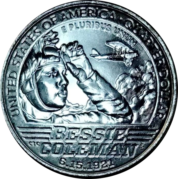 Bessie Coleman US Quarter issued in 2023