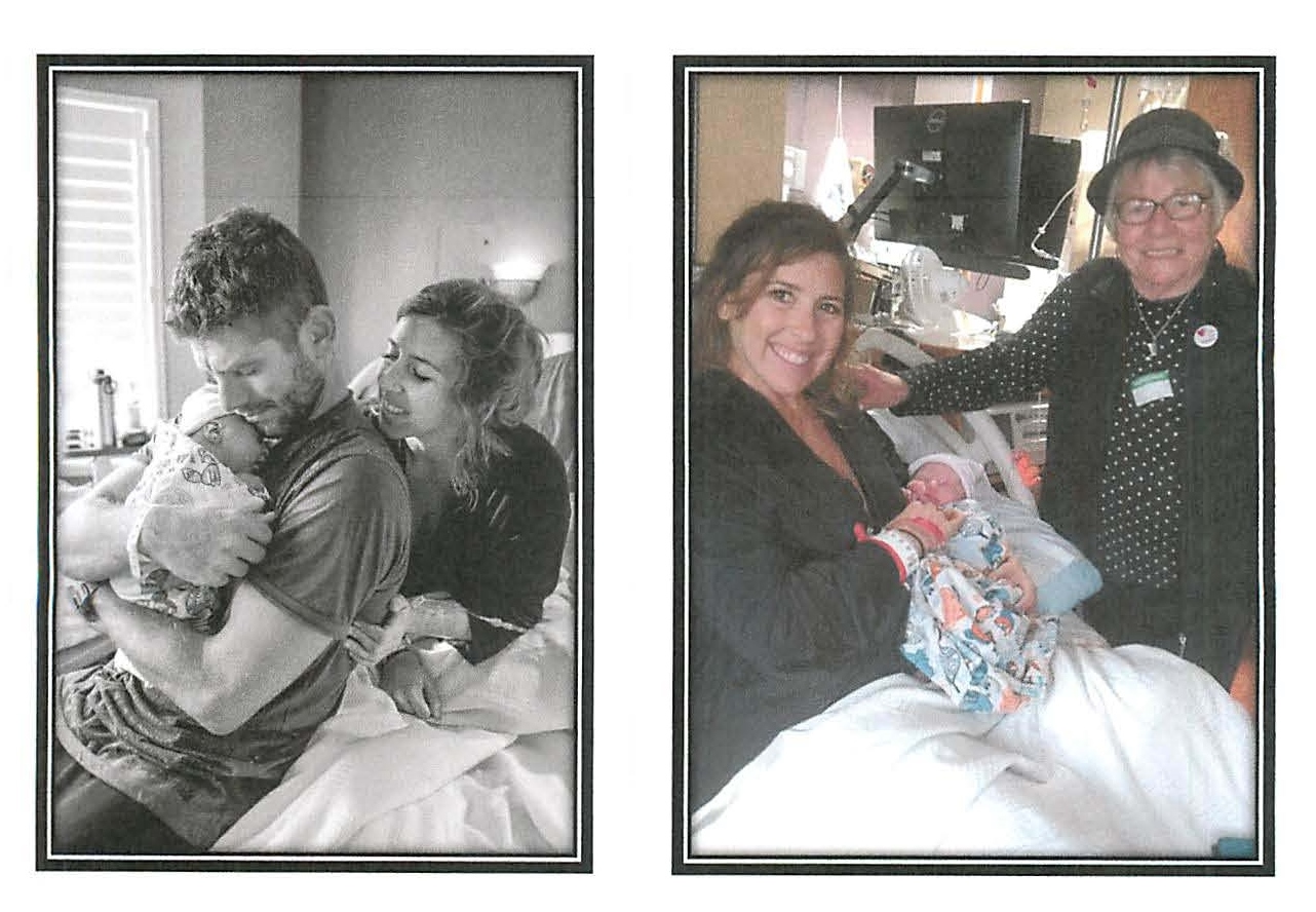 Birth of Satori Trinity Jensen w Parents Ryan and Amber and Great Grandmother Elaine 9/6/2018